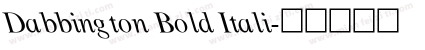 Dabbington Bold Itali字体转换